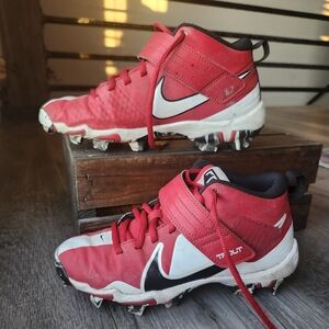 Nike Trout Pro baseball cleats Size 3 Youth Red, White, and Black